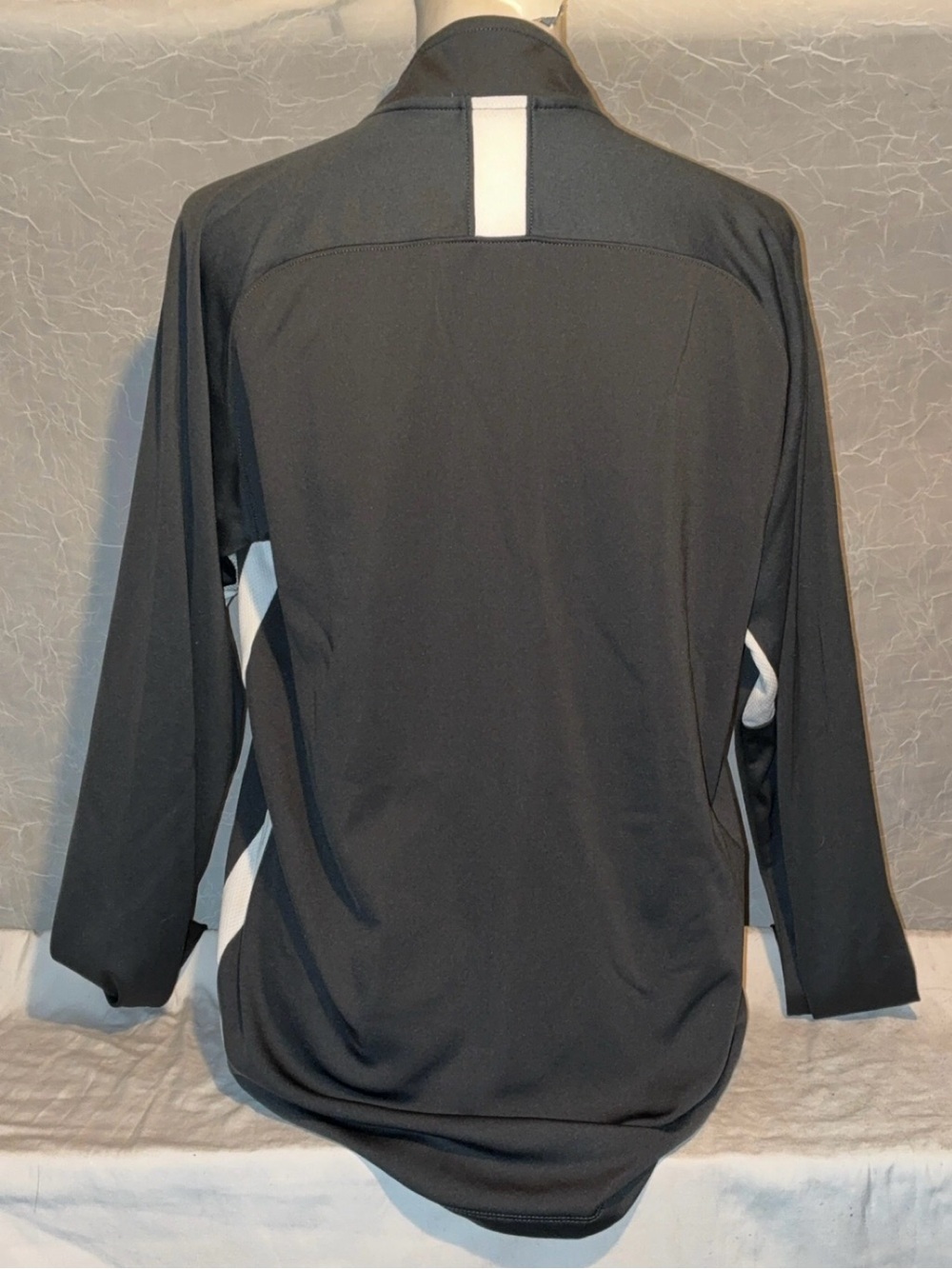 Nike Dri-FIT Quarter Zip Pullover Medium Black Athletic Running Top Thumbholes - Picture 5 of 7